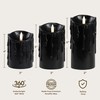 LumiPur Essentials Natural Glow Flameless Flickering Wax Pillar 3 Pack