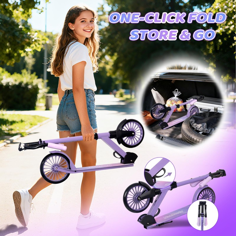 Nattork Kick Scooter for Teens Adults, Max Load 240 LBS,
