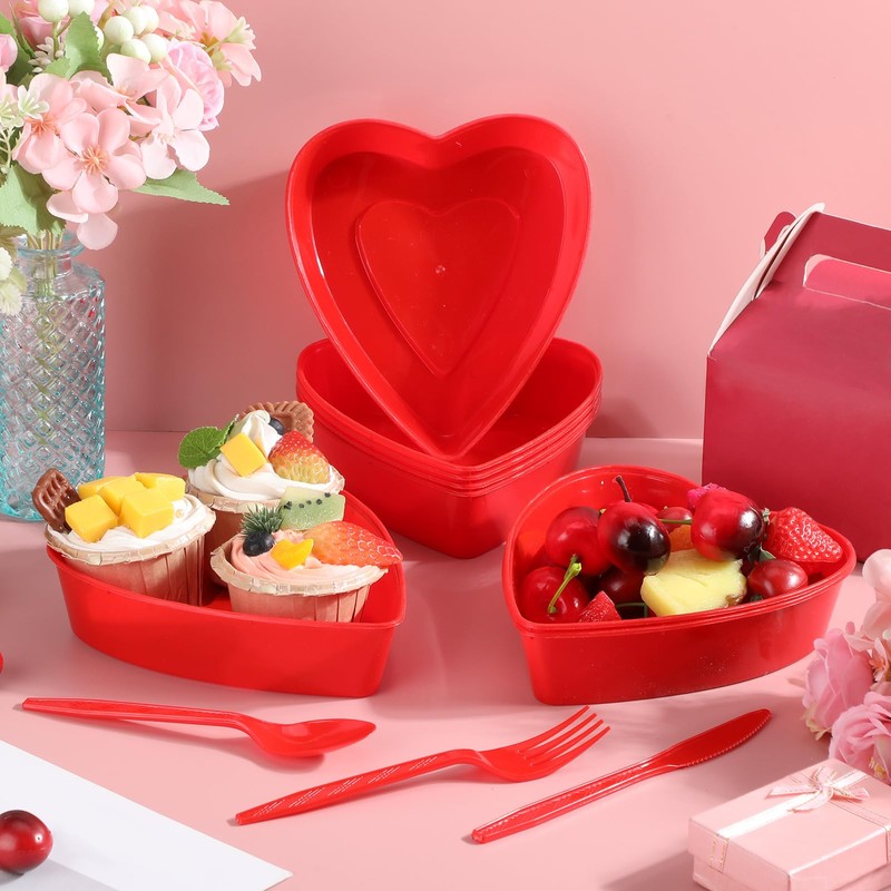 Newtay 16 Sets Valentine's Day Heart Shaped Storage Containers 17