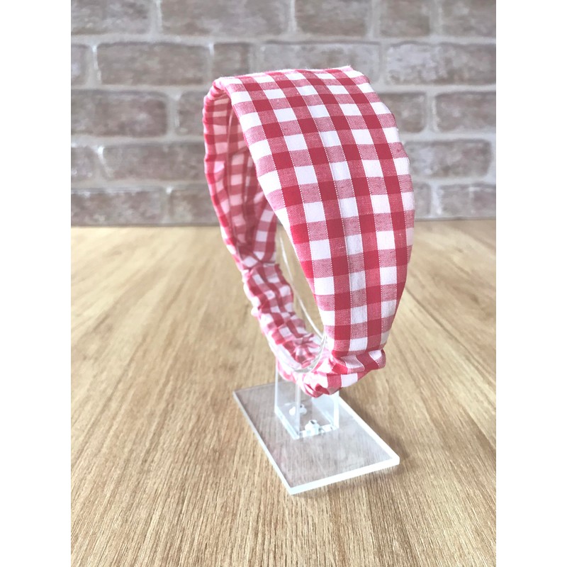 Gingham Headband. Child Sized. Suit Child Age 4 To 10