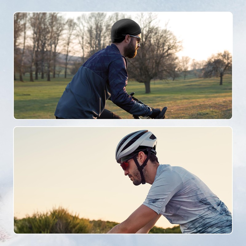 Oscenny Cycling Hat Under Helmet, Moisture-ableting, Breathable Inner Lining, Skull