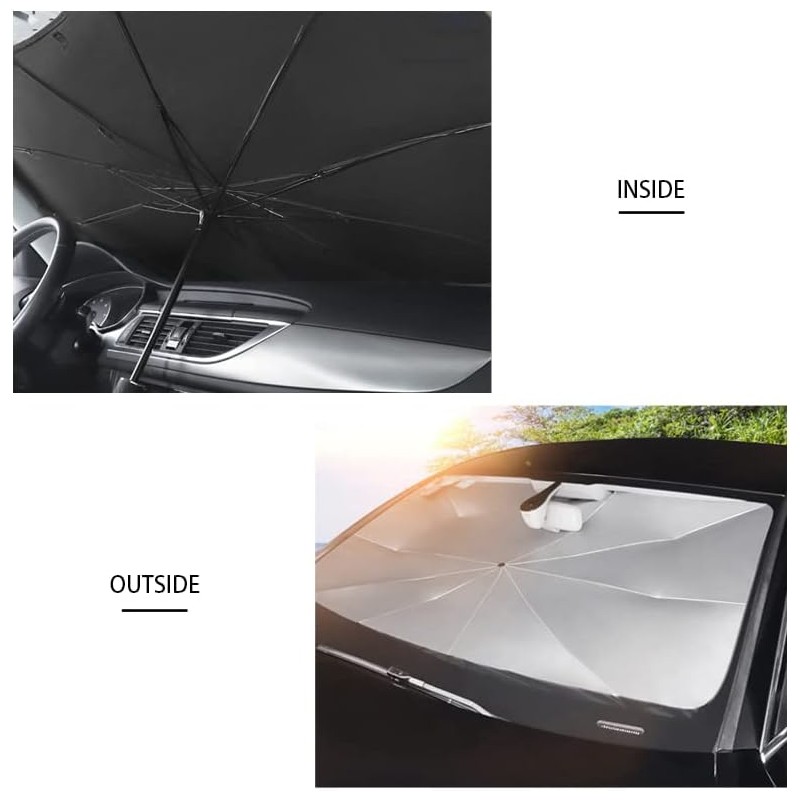 Genérico Parasol Coche Parabrisas Plegable Tipo Paraguas Protector - Bloqueador