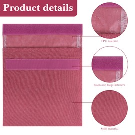 Linkidea 2 Pcs Portable Snack Bag, Washable Eco-Friendly BPA Free Reusable Food Holder, 7-inch Hook and Loop Leak-Proof Compact Food Pouch Fits Sandwich, Sugar, Nuts (Red, Green)