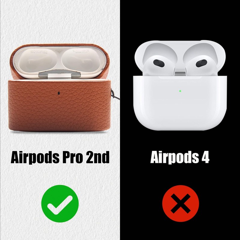 XGUO Leather AirPods Pro 2 (2nd Generation) Case - Lychee