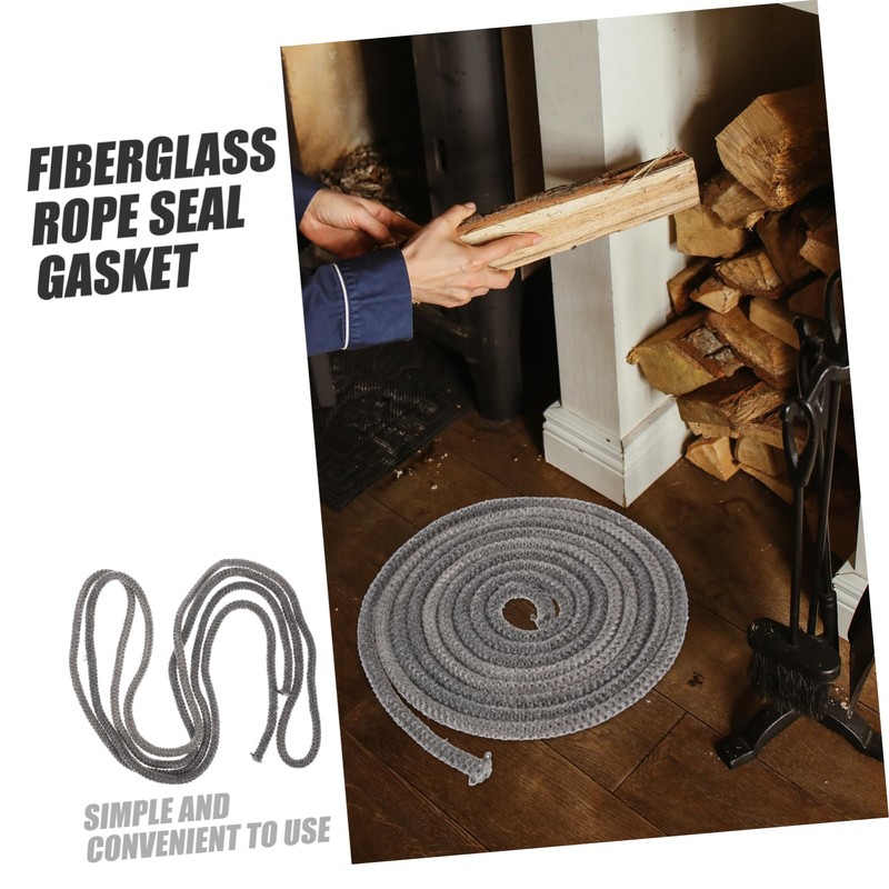 KOMBIUDA Fiberglass Rope Seal Gasket for Wood Stove Door Replacement