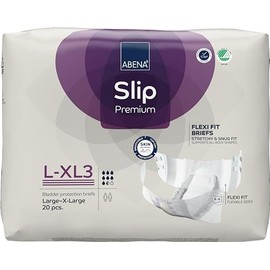 Abena Slip Flexi-Fit Premium Incontinence Briefs, Level 3, (Medium to Extra Large), Large/Extra Large, 80 Count