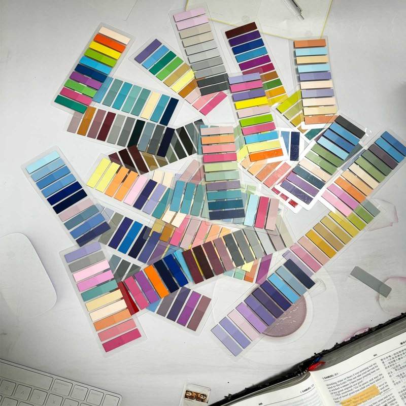 ELII 3600pcs Books Tabs for Annotating Page Markers Morandi Sticky