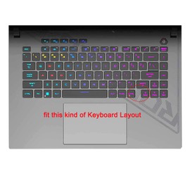 Silicone Keyboard Skin Cover Compatible for 2023 16" ASUS ROG Strix G16 G614 G614JI-AS94 G614JU G614JV Gaming Laptop, ASUS ROG Strix Scar 16 G634 G634JZ G634JZ-XS96 G634JY G634JY-XS97 - Black