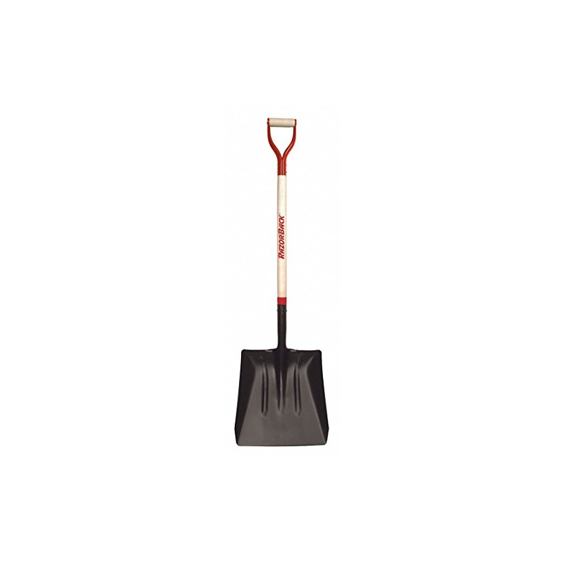 RAZORBACK 79804GR Street/Coal Shovel, 14ga, DHndl, 40in.LHndl