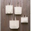 161003 Basic Standard Canvas Cotton Shoulder Tote Bag, Solid, Thick,