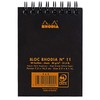 RHODIA 115009C - Spiral Notebook (Full Bound) Black - A7