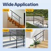 VIVOHOME 2-Pack Hand Rails for Outdoor Steps, Wrought Iron Railing,