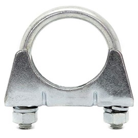 48mm Heavy Duty Exhaust Clamps U Clamps for Exhaust U Bolts for TV Aerial Pipe (Pack of 2)