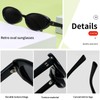 QYVEWY Retro Oval Sunglasses for Women Men Small 90s Trendy