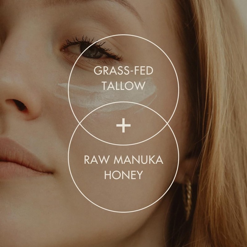 Tallow Moisturizer with Raw Manuka Honey - 100% Grass-Fed -