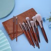 11pcs Artificial Fiber Brush Hair Wooden Handle Facial Makeup Brushes