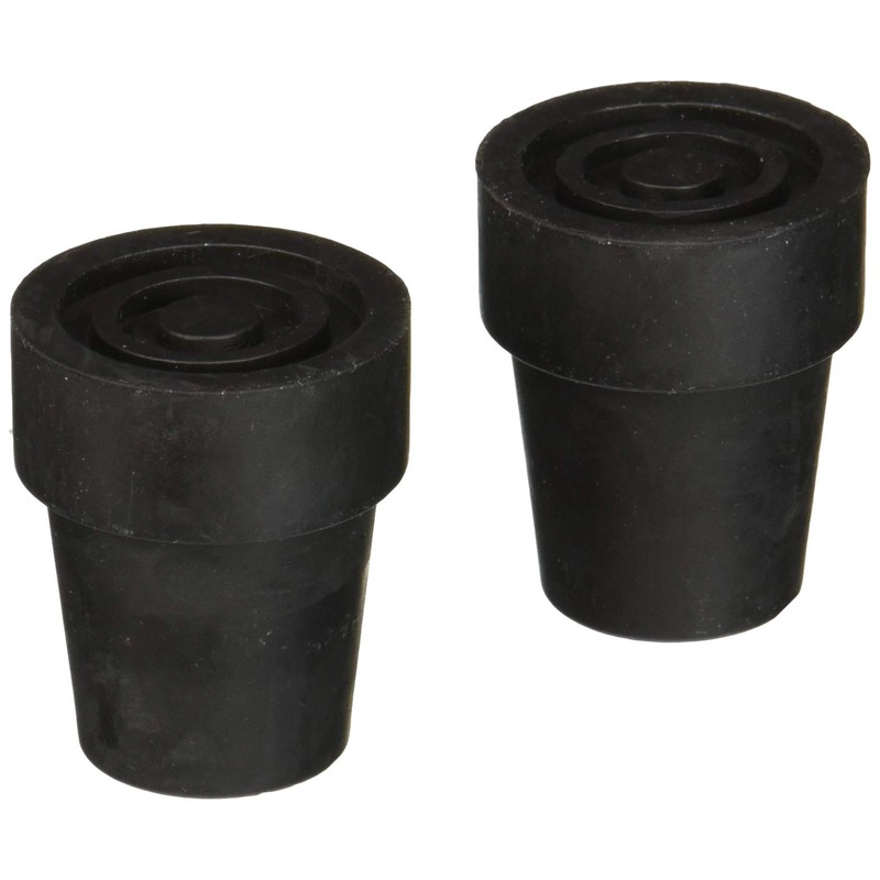 Medline Cane Replacement Tips, Black
