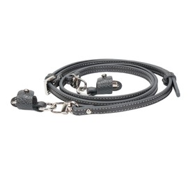FLYAMAPIRIT Shoulder Strap for Longchamp Bags, Women, Leather Strap Conversion Kit, Adjustable Replacement Strap for Purse, Handbags etc. (Gunggrey + Silver Hook, 0.9 cm Wide)