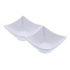 LAPIS Tableware East 2 Piece Small Bowl, Square, White, Divider