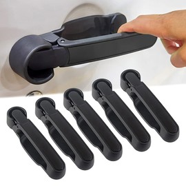 AL4X4 Door Handles Kit Compatible with 2007-2018 Jeep Wrangler JK JKU 4 Door No Pressing Button Release Exterior Handles (Black, 5PCS)