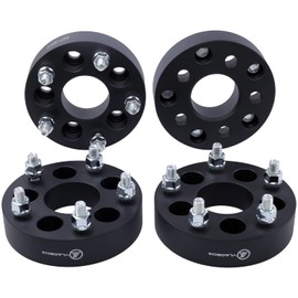 VLAOSCHI Black Forged 5x5.5 to 5x4.5 Wheel Adapters 1.5 Inch with 1/2" Studs Compatible with Dodge F-ord 5 Lug 5x139.7 to 5x114.3 for 1994-2001 R-AM 1500 | 1975-1996 F150 | 1976-1986 CJ - Pack of 4