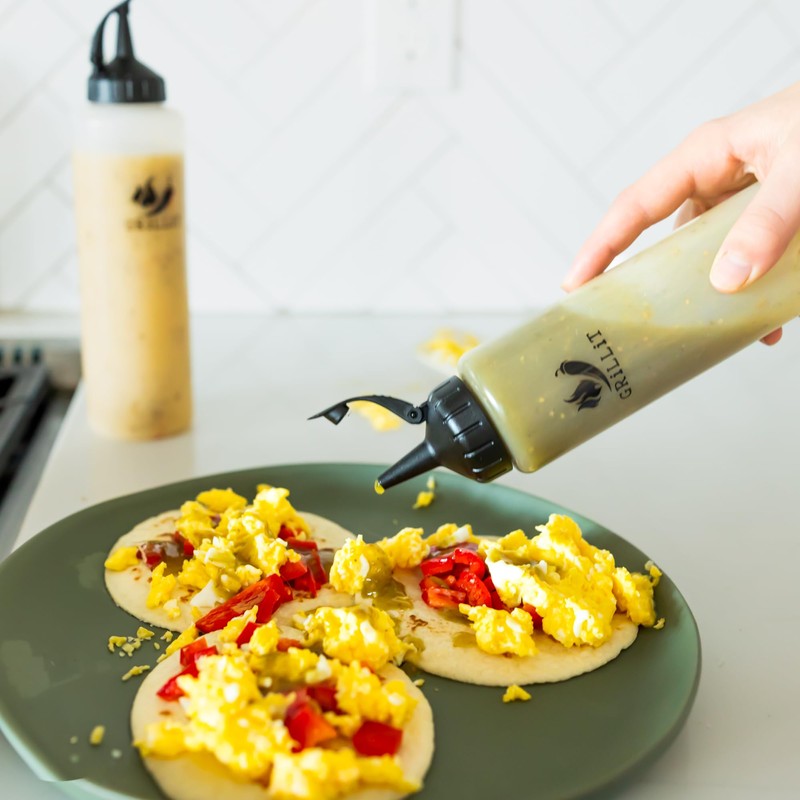 Squeeze Bottle (10 oz) for Sauces- Squirt Bottle for Liquids-