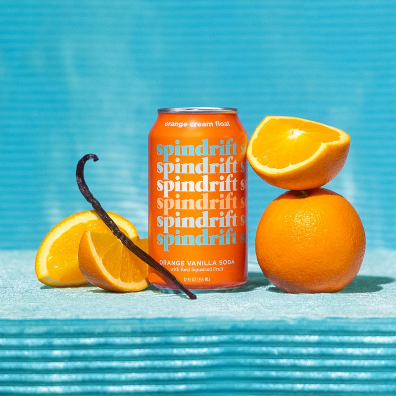 Spindrift "Orange Cream Float" Orange Vanilla Soda Made with Real