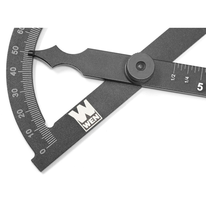 WEN ME512P Adjustable Aluminum Protractor & Angle Gauge with Laser