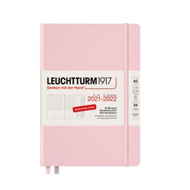 LEUCHTTURM1917 363655 Academic Weekly Planner 2022 Hardcover Medium (A5), 18 Months, Powder, German
