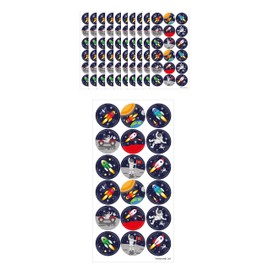 HENBRANDT Large Space Stickers 180 Assorted Outer Rocket Astronaut Teachers School Reward Arts and Crafts for Kids Birthday Party Bag Favours Loot Fillers Lucky Dip (N51751)