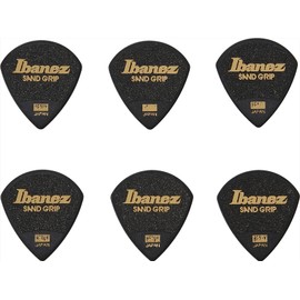Ibanez PPA18HSGBK Grip Wizard Series Sand Grip Pick [HEAVY] 6 Pack Black