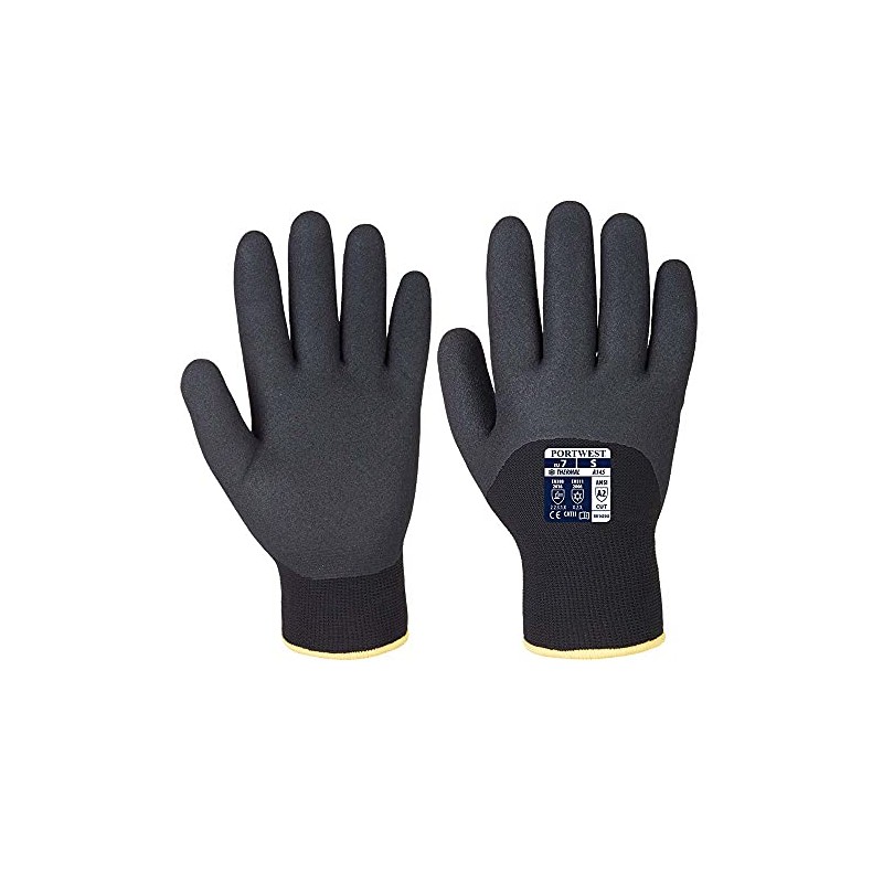 Portwest A146 Twin Lined Flexible Arctic Winter Glove Black, X-Large