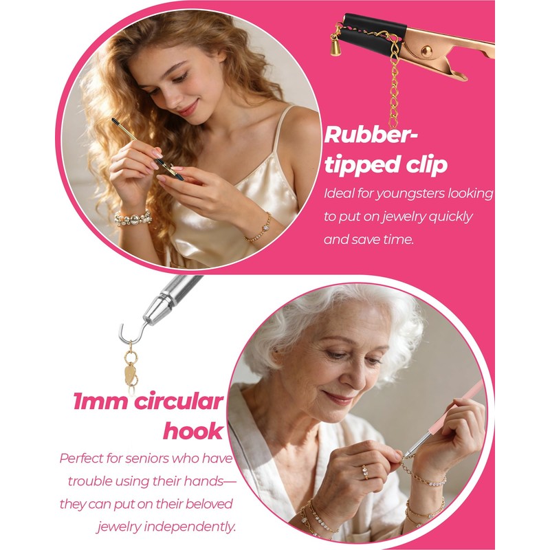 4 PCS Bracelet Helper Tool, Quick Release Fastener Helpers Tool