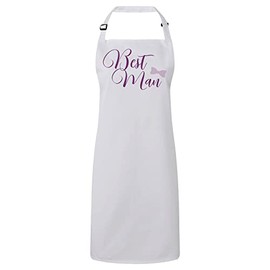 Fabulous Premium-Küchenschürze Weiß Best Man Hochzeit Heirat Kalligraphie