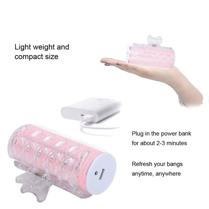 Electric Hair Rollers, USB Heated Roller, Bangs Hair Clip Roller,