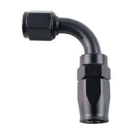 VVORHSBELL 6AN Hose End Fitting 90 Degree Swivel Aluminum Black Oil Fuel Gas Hose End Fitting