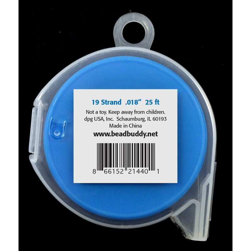 Bead Buddy 19 Strand Beading Wire, Satin Silver 25ft 0.18"