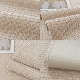 NUODWELL Soft Chenille Sofa Cover 1/2/3/4 Seater, Universal Non-Slip L Shape Couch Cover, Thick Sofa Protector Quilted Corner Slipcovers Washable for Living Room (Coffee-B, 70 * 70cm)