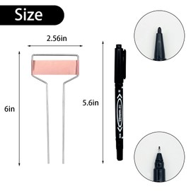 Wehhbtye 25 PCS 6 Inch Metal Plant Label Stakes-Copper Metal Plant Tags,High Copper Plate Metal Plant Labels,Copper Plant Tags with 1 Maker Pen for Flowers, Vegetables, Seedlings, Seed,etc
