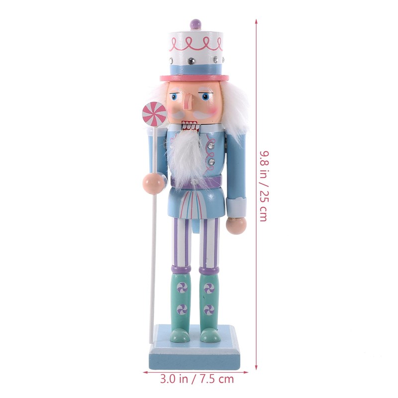 Gatuida Nutcracker Christmas Decorations: 25cm Wooden Nutcracker Soldier Traditional Xmas