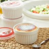 Sweese 8 oz Ramekins with Lid, Porcelain Creme Brulee Souffle