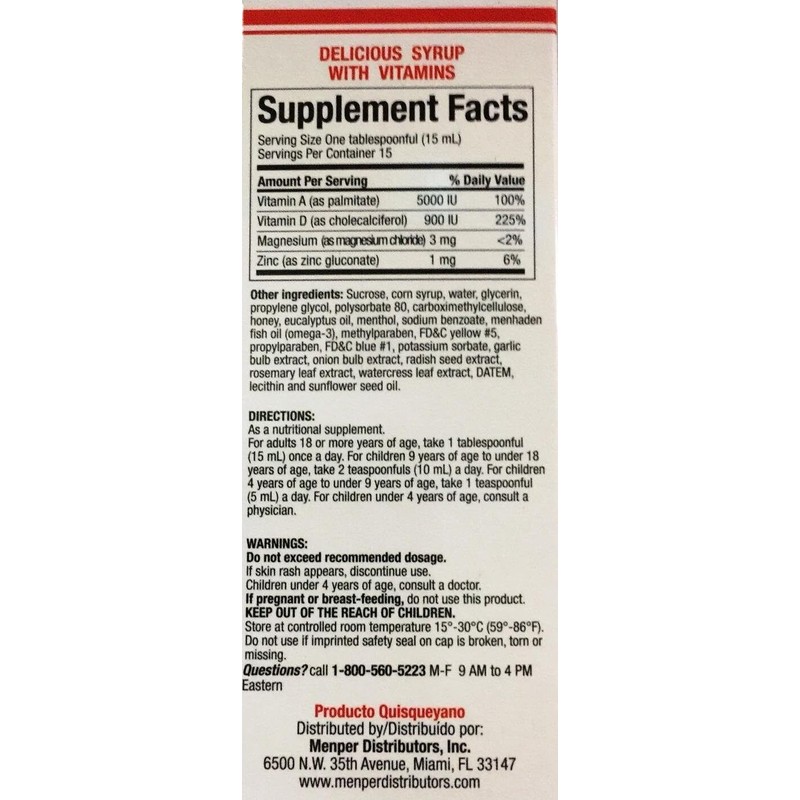 Menper Compuesto Vegetal Quisqueyano Syrup