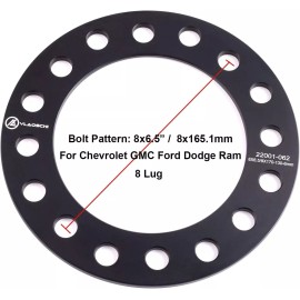 4pc 12mm 8x6.5 8x170 8x180 Wheel Spacers 1/2" for Chevy GMC Ford Dodge Ram 8 Lug