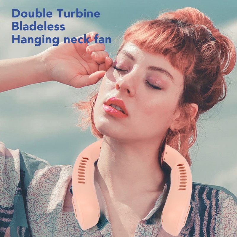 Portable Neck Fan 3 Speeds Adjustable Low Noise Rechargeable Hands