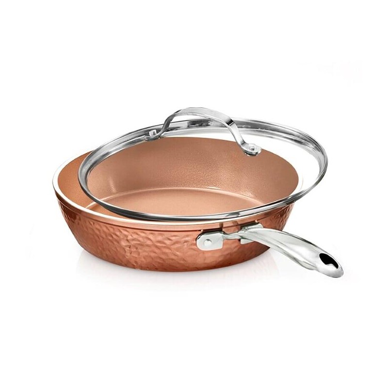 Gotham Steel Hammered Copper Sauté Pan - Size: 14 in.,
