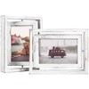 Egofine 2 Pack 4x6 Rotating Floating Picture Frames,Double-Sided Display with