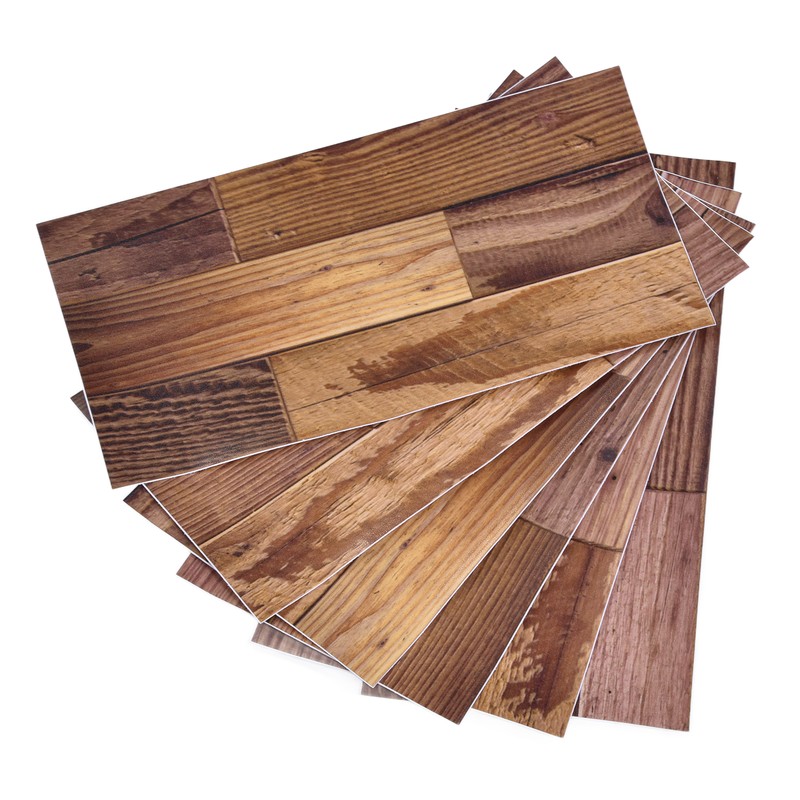 18PCS Wall Stickers Peel and Paste Wood Grain Furniture Refurbishment