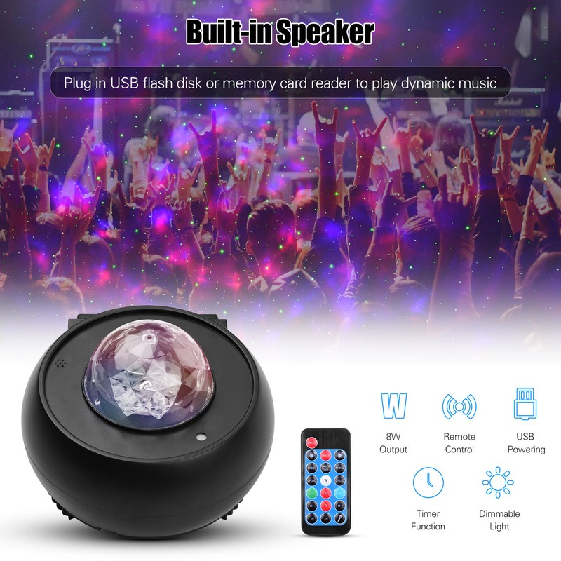 LED Starry Projector Light Stage Light Ocean Wave Atmosphere Lamp