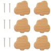 Clouds Shaped Wooden Knobs, 6Pcs Wood Drawer Knobs Cloud-Shaped, Cloud-shapeds