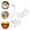 Coffee Spoon Holder Elegant Swan Shaped Alloy Mirror Polish Rich